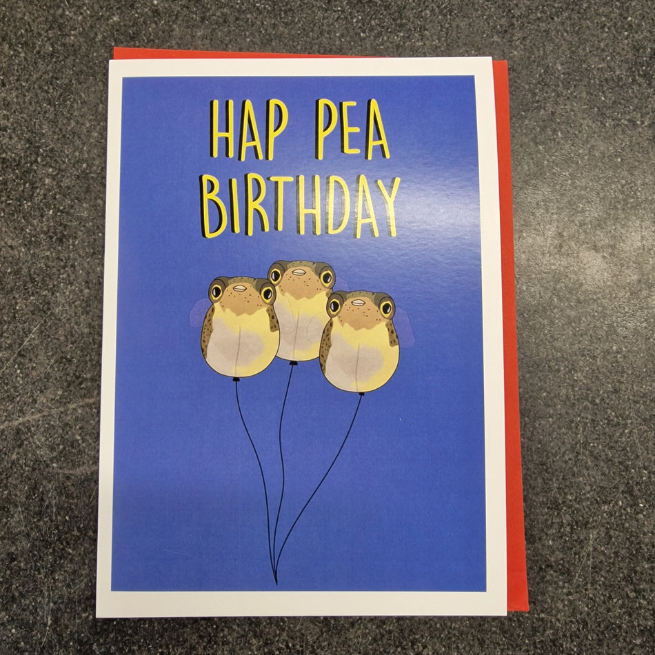 Hap Pea Birthday Greetings Card