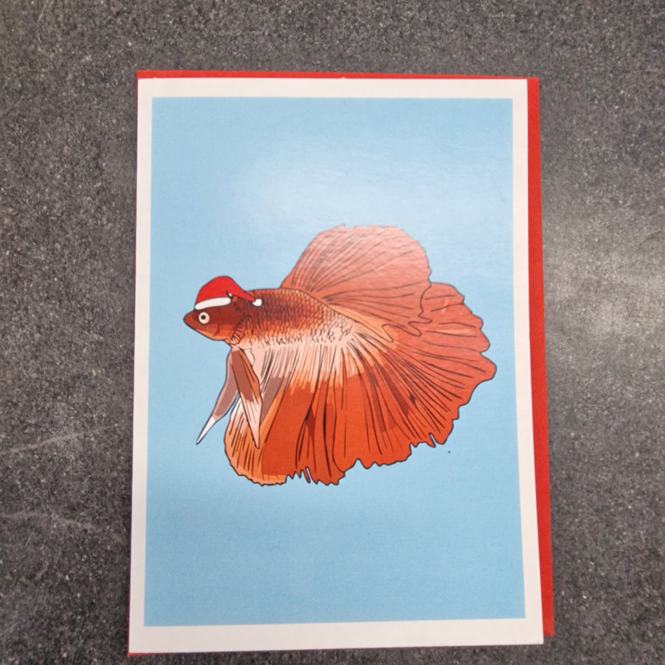 Santa Betta Greetings Card