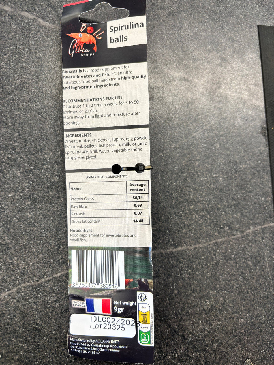 Gioia Shrimp Spirulina Balls - Minerals