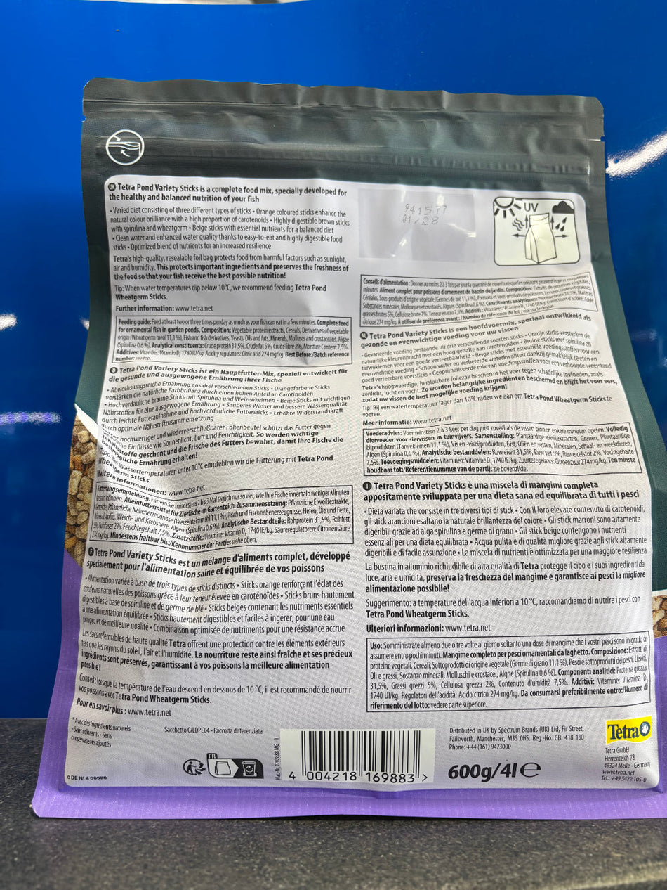 Tetra Variety Sticks 750G 4L