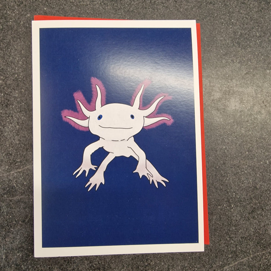 Axolotl Greetings Card