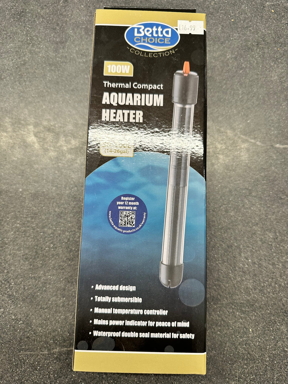 Betta Compact Aquarium Heater 100w