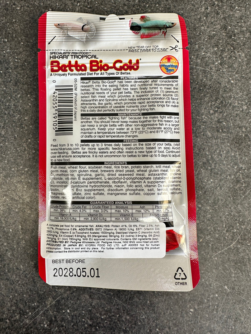 Betta Bio Gold Floating Pellet 5G
