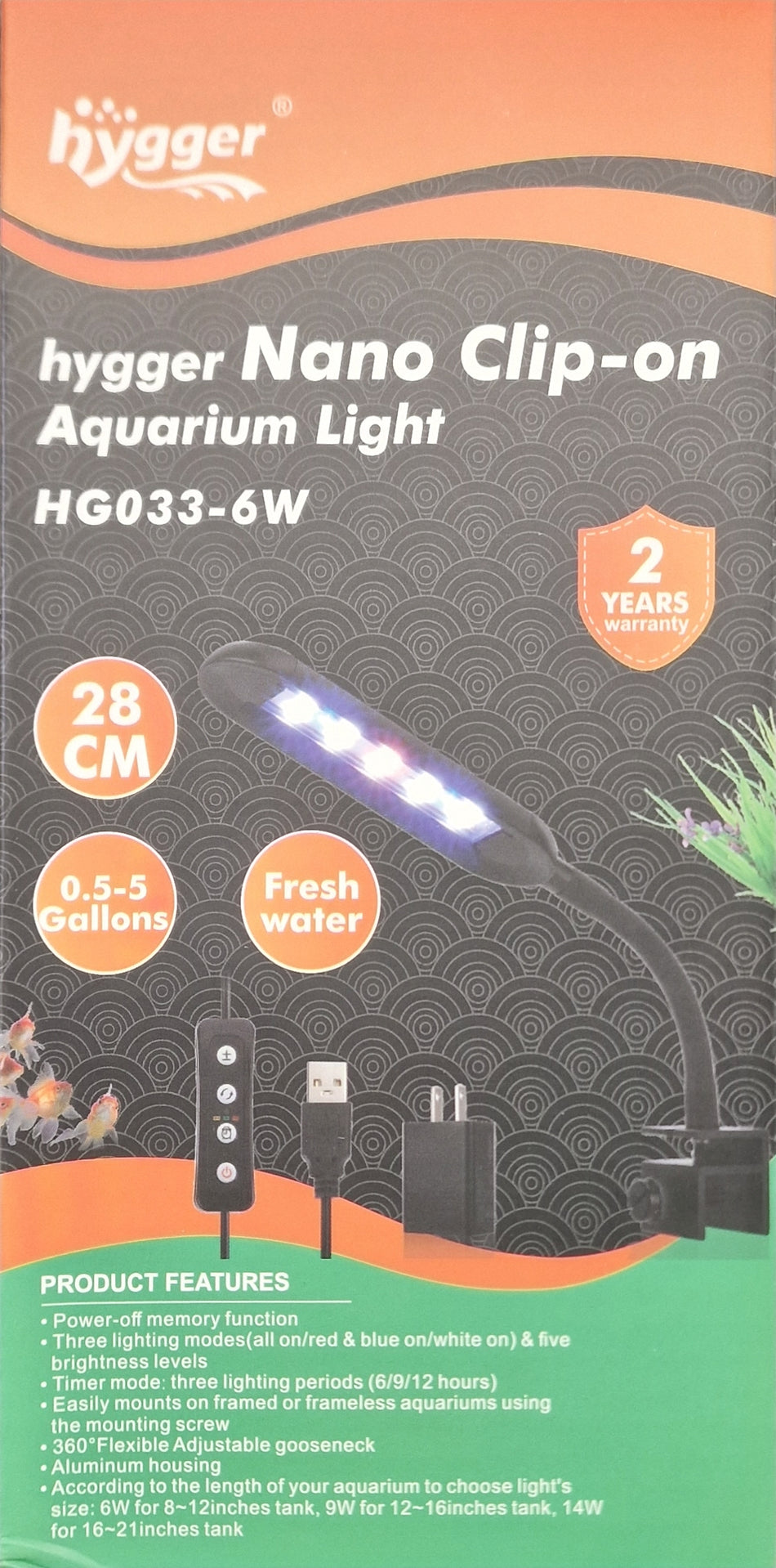 Hygger nano clip on light 6w