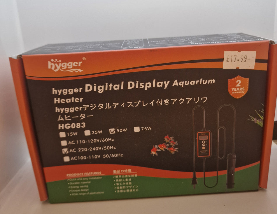 Hygger Digital display heater 50w