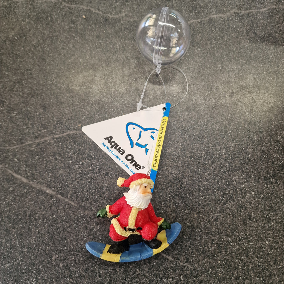 Floating Surfing Santa