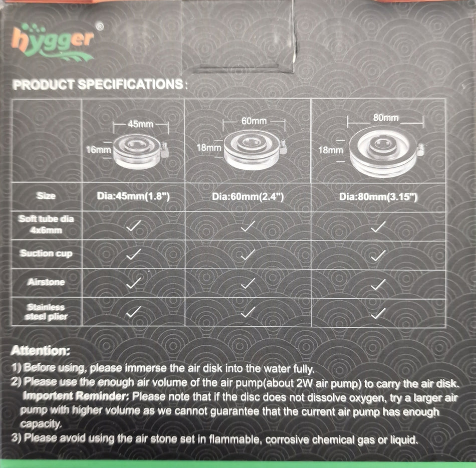 Hygger acrylic nano air stone 45mm